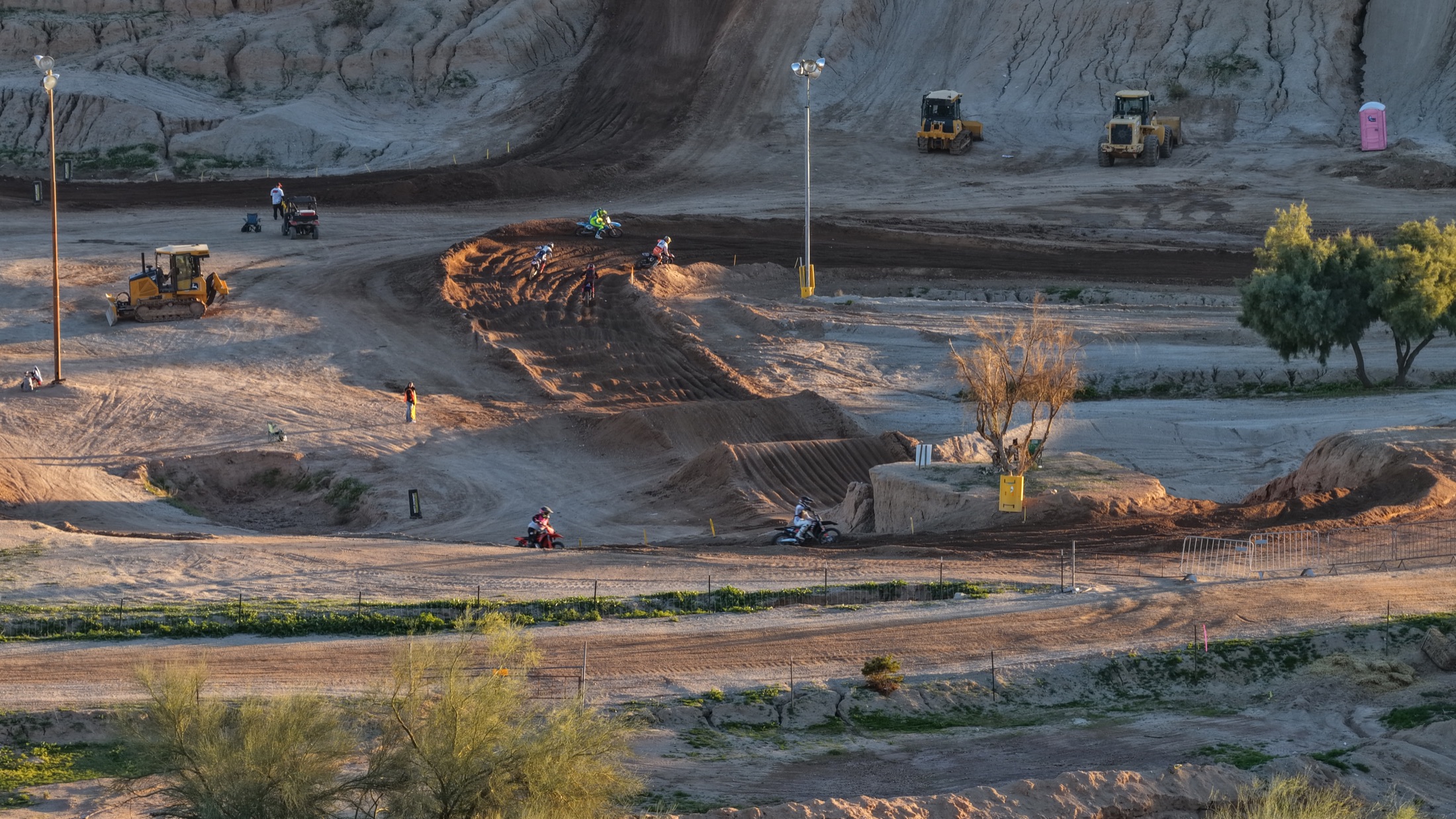 National motocross track with riders